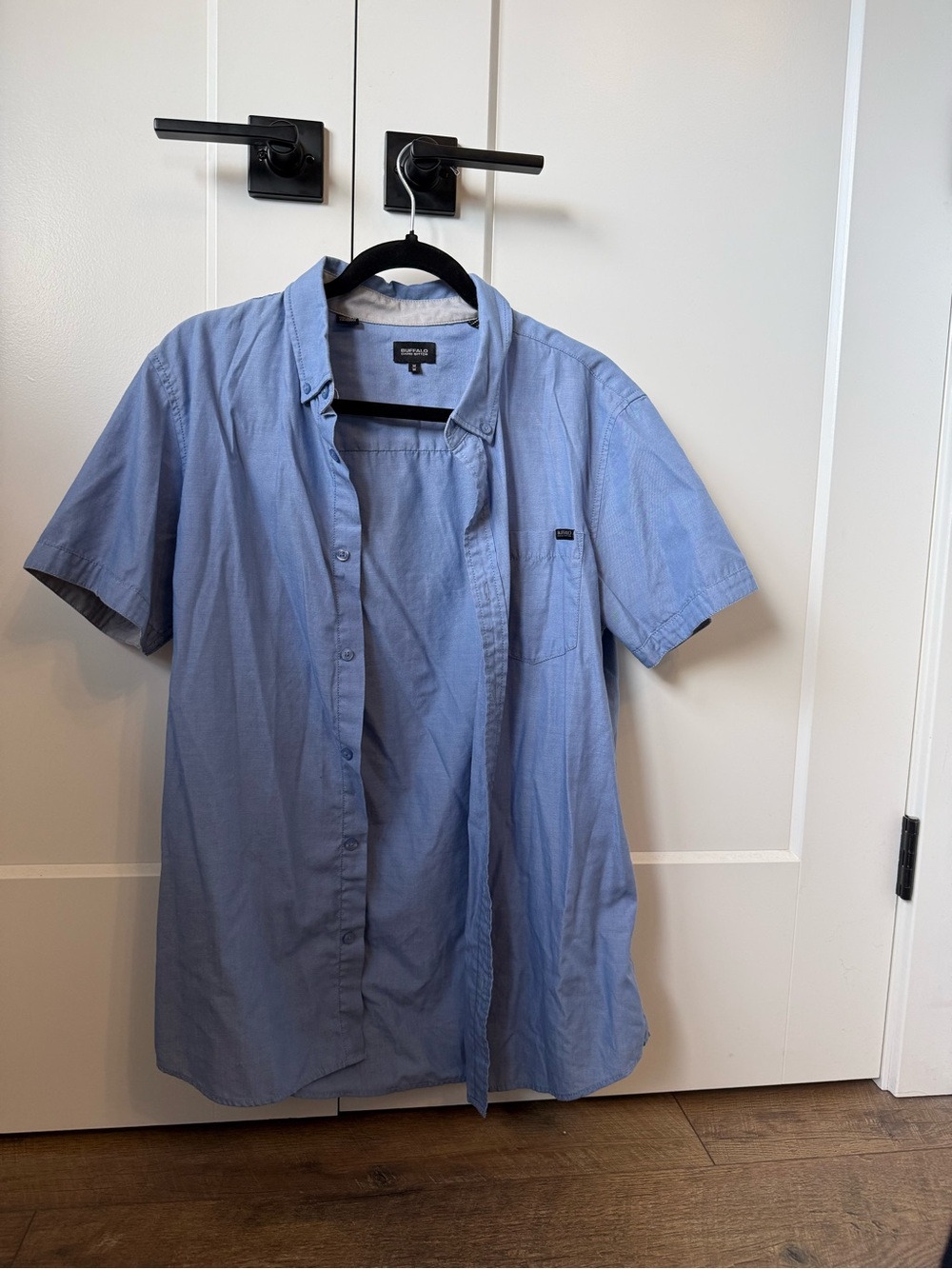 Buffalo David Bitton Short-Sleeve Button-Down Shirt in Light Blue